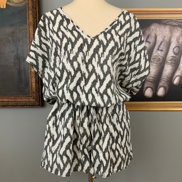 J. Crew Pants - J. Crew Tie-Waist Romper in Ikat Like New